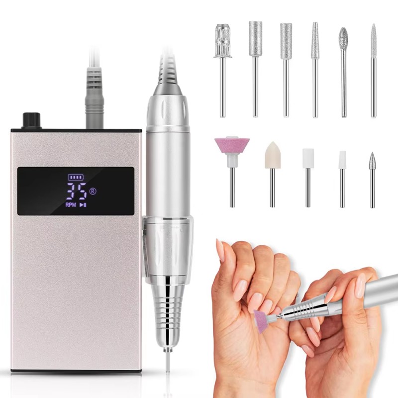 Kit trapano per unghie portatile a basso rumore